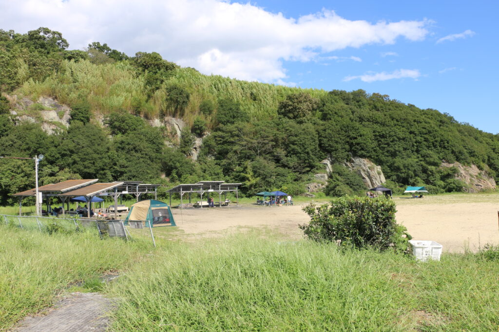 福泊海浜公園キャンプ場の全景