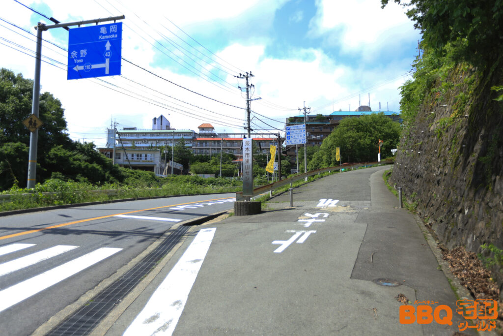 茨木市里山センターアクセス（止まれの標識）