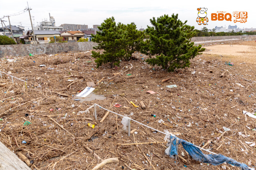 甲子園浜海浜公園｜台風21号(2018年9月4日近畿上陸)による被害状況